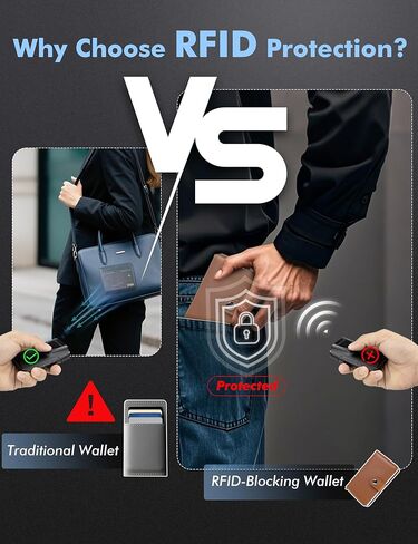 Wallet for Men Wallet with Slim Pop Up Card Holder 9-13 Cards, Bifold Minimalist Smart Wallet RFID Blocking Credit Card Holder Compact Metal Aluminum Card Case in Kuwait