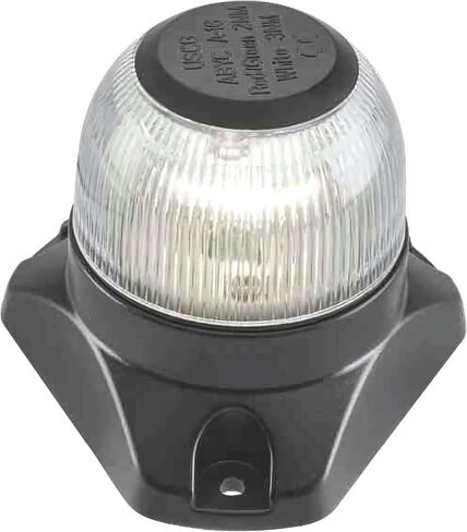 LED Seaflo 01 Series LED LIGHT All-Round Mavigation Light-12 فولت ، 3W ، 3 نانومتر الرؤية ، IP67 مقاوم للماء ، صاري مضغوط أو ضوء صارم للقوارب تحت 164 قدم (50 مترًا)-4 سنوات ضمان (أبيض) in Kuwait