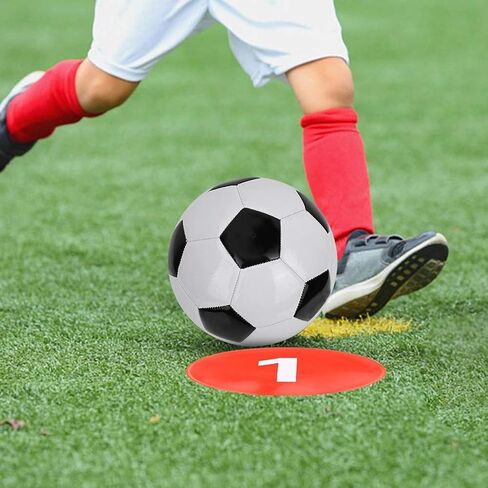 10 Pcs Football Training Discs Flat Disc Markers for Football and Tennis - Numbered Discs (1-10) - Versatile Training Equipment in Saudi Arabia