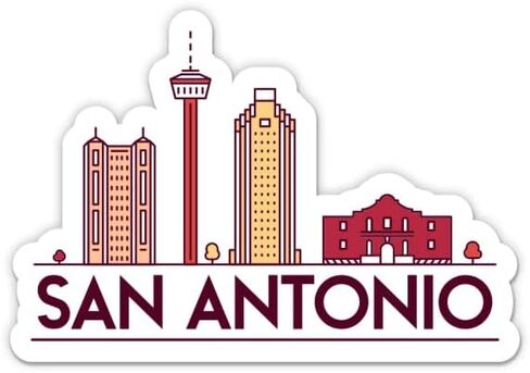 Squiddy San Antonio Texas - Vinyl Sticker Decal for Phone, Laptop, Water Bottle (3" Wide) in Saudi Arabia