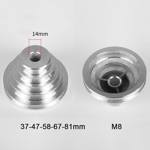 Cosyhat Aluminum Pagoda Pulley Wheel Transmission Wheel for Benchtop Drill Press M8 Plug Hole for A Type V-Shaped(14mm) in Saudi Arabia