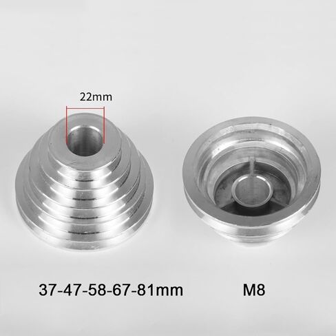 Cosyhat Aluminum Pagoda Pulley Wheel Transmission Wheel for Benchtop Drill Press M8 Plug Hole for A Type V-Shaped(14mm) in Saudi Arabia