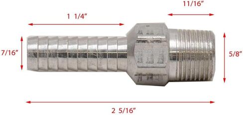 Boat Anti-Siphon Valve Fitting | 7/16 x 5/8 Inch Silver in Saudi Arabia