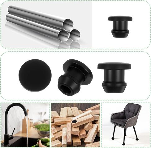 30 pcs مقابس ثقب السيليكون ، سوداء ثقب مستدير الأسود مدبب بالماء 6 مم/0.24 بوصة قطرها في مقابس ثقب القفل لمطبخ الحاجز المطبخ مقاوم للماء in Saudi Arabia