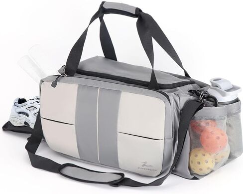 ZUMWORGION® Pickleball Bag for Men & Women – 40L Duffle Bag with Thermal Paddle Pocket, Shoe Compartment, Fence Hooks, Mesh Ball Holders – Water-Resistant Pickle Ball Bag for Travel, Gym, Tournaments in Saudi Arabia