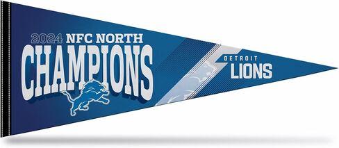 Rico Industries NFL Football Detroit Lions 2024-25 NFC North Champions 12" x 30" Felt Wall Décor Pennant - Great for Home/Bed Room/Man Cave Décor in Saudi Arabia