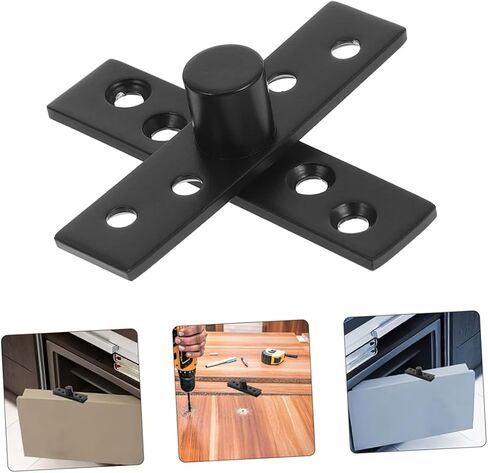 Gadpiparty 2pcs Stainless Steel Concealed Pivot Hinges Door Hardware for Hidden Doors and Cabinets Center Shaft Design for Smooth Rotation in Saudi Arabia