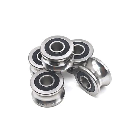 U22 8x22.5x14.5mm على شكل مستدير أسفل الأخدود بكرة محمل بكرات انزلاق تحمل محامل كرة أخدود 2 مساءً in Kuwait