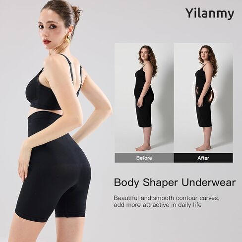Yilanmy Shapewear for Women Tummy Control High Waisted Shaping Underwear Body Shaper Shorts Butt Lifting Slimming Shapewear in Saudi Arabia