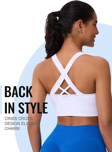 Sports Bras for Women High Support, Multipack Padded Supportive Criss Cross Back Wireless Running Yoga Workout Bra in Saudi Arabia