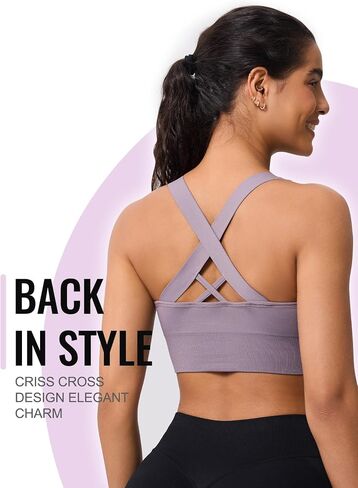 Sports Bras for Women High Support, Multipack Padded Supportive Criss Cross Back Wireless Running Yoga Workout Bra in Saudi Arabia