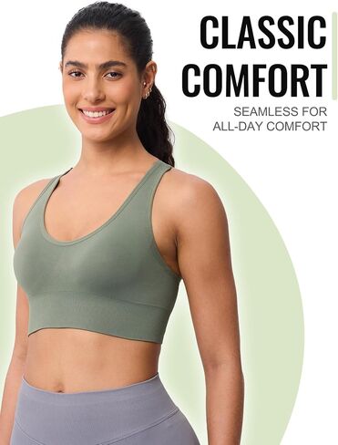 Sports Bras for Women High Support, Multipack Padded Supportive Criss Cross Back Wireless Running Yoga Workout Bra in Saudi Arabia