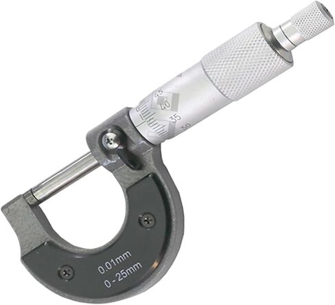 0-25mm/25-50mm/50-75mm/75-100mm Accuracy 0.01mm Outside Spiral Micrometer Gauge Vernier Caliper Measuring Tools(25-50mm) in Kuwait