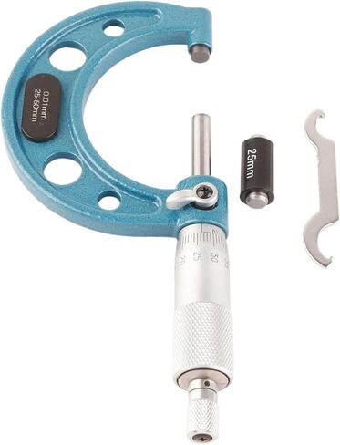 0-25mm-50mm-75mm-100mm Outside Micrometer ThicknessTool with Wrench 0.01mm(0-25mm) in Kuwait