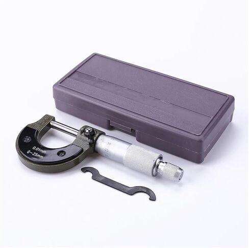 Precise Gauge Micrometer 0-25mm 0.001mmOutside Metric Caliper Measurement Micrometer Tool External Micrometer Micrometric Gauges in Kuwait