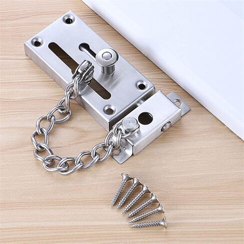 سلسلة قفل السلسلة من الفولاذ المقاوم للصدأ سلسلة الترباس قفل الباب قفل باب الأمان مع قفل باب السلسلة المضادة للسرقة in Kuwait