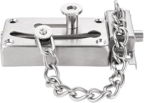 أجهزة قفل سلسلة متسلسلات ثقيلة الفولاذ المقاوم للصدأ المقاوم المقاوم للصدأ قفل الباب المزلاج قفل باب أمان مع سلسلة مضادة للسرقة وقفل الربيع in Kuwait