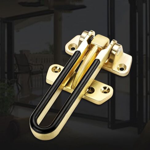 Chain Lock Door Security Guard Zinc Alloy Hasp Latch Lock Door Chain Anti-Theft Clasp Window Cabinet Locks for Home Hotel Security(Beige) in Saudi Arabia
