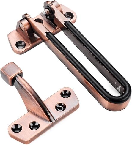 Chain Lock Door Security Guard Zinc Alloy Hasp Latch Lock Door Chain Anti-Theft Clasp Window Cabinet Locks for Home Hotel Security(Beige) in Saudi Arabia