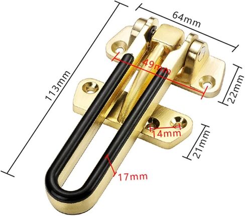 Chain Lock Door Security Guard Zinc Alloy Hasp Latch Lock Door Chain Anti-Theft Clasp Window Cabinet Locks for Home Hotel Security(Beige) in Saudi Arabia