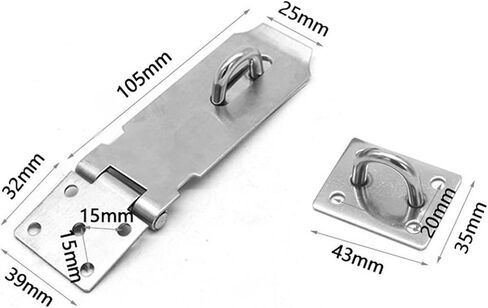 Door Locks and Latches Staple Latch Stainless Steel Door Lock Padlock Clasp Household Wood in Saudi Arabia