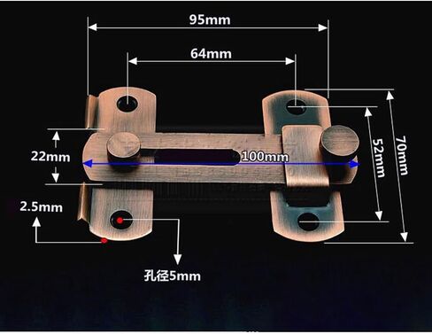 أقفال الأبواب والمزالج المنزلق قفل الباب القفل الفولاذ المقاوم للصدأ Hasp Latch Latch Home Safety Stain Door Super Home Home (Black+White) in Saudi Arabia