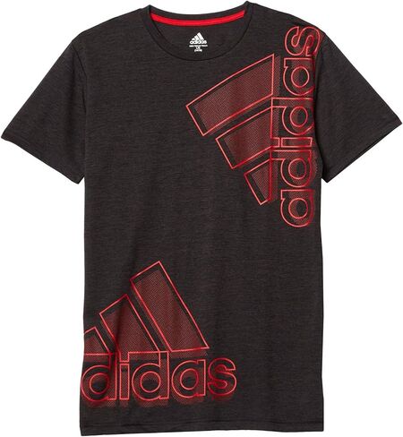 Adidas Boys's Short Sleeve Aeroready Performance Logo T-Shirt ، أسود ، كبير in Kuwait