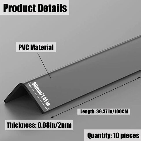 واقي زاوية جدار أبيض لائحة 10 PVC PVC Corner Guards Protector للحائط ، زاوية الأثاث ، الباب سهل التثبيت للطفل in Kuwait