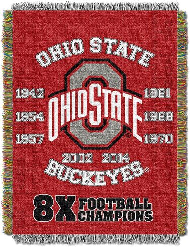 Officially Licensed NCAA "Champions" Tapestry Throw Blanket, 48" x 60", Multi Color in Saudi Arabia