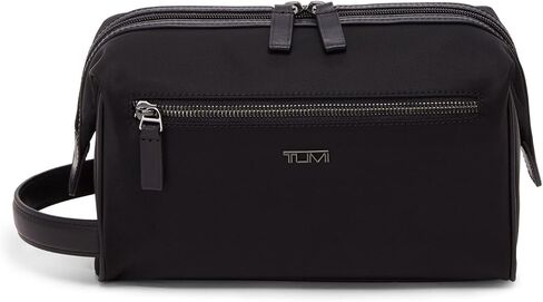 TUMI - Travel Accessories Dopp Kit - Men's Travel Essentials Framed Toiletry Bag - Black Emobossed Leather in Saudi Arabia