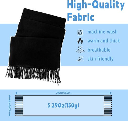 Winter Scarf for Women Men Cold Weather - Soft Warm Shawls Scarves with Tassels(78.7''*26.8'') in Saudi Arabia