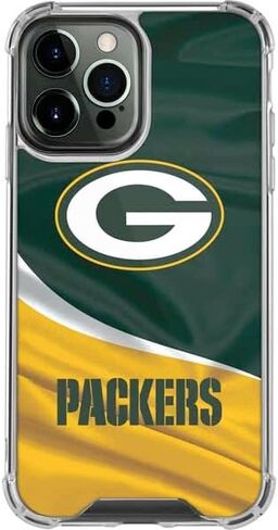 Skinit Clear Phone Case متوافق مع iPhone 14 Pro Max - تصميم NFL Green Bay Packers المرخص رسميًا in Saudi Arabia