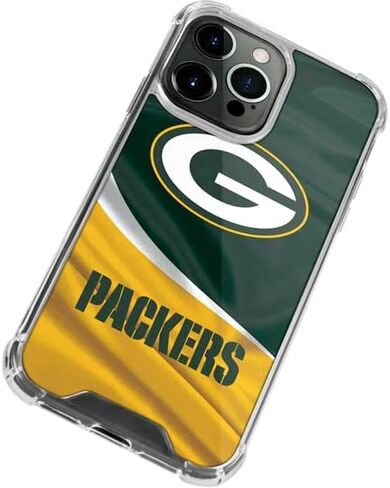 Skinit Clear Phone Case متوافق مع iPhone 14 Pro Max - تصميم NFL Green Bay Packers المرخص رسميًا in Saudi Arabia