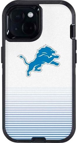 Skinit Decal Phone Skin Compatible with OtterBox Defender iPhone 13 - Officially Licensed NFL Detroit Lions Breakaway Design in Saudi Arabia