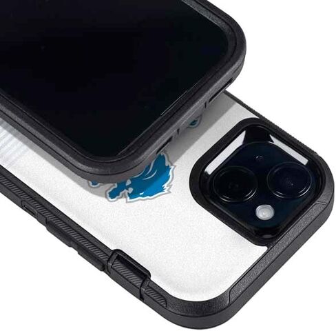 Skinit Decal Phone Skin Compatible with OtterBox Defender iPhone 13 - Officially Licensed NFL Detroit Lions Breakaway Design in Saudi Arabia