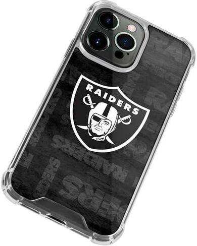 Skinit Clear Phone Case متوافق مع iPhone 14 Pro Max - NFL Las Vegas Raiders بالأبيض والرخص in Saudi Arabia