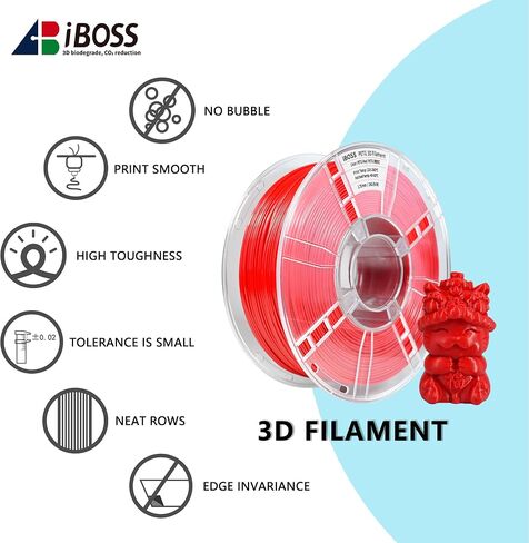 خيوط Iboss PETG 1.75 مم رمادي ، خيوط طباعة ثلاثية الأبعاد 1 كجم التخزين المؤقت (2.2 رطل) ، خيوط ثلاثية الأبعاد 1.75 مم دقة الأبعاد +/- 0.02 مم غير متشابك غير مسدود ، طباعة مع معظم الطابعات ثلاثية الأبعاد in Saudi Arabia