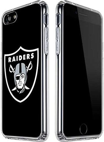 Skinit Clear Phone Case متوافق مع iPhone SE (2nd & 3rd Gen) - NFL Las Vegas Raiders مرخص رسميًا in Saudi Arabia