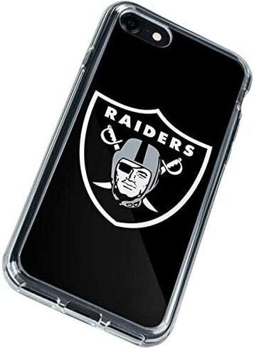 Skinit Clear Phone Case متوافق مع iPhone SE (2nd & 3rd Gen) - NFL Las Vegas Raiders مرخص رسميًا in Saudi Arabia