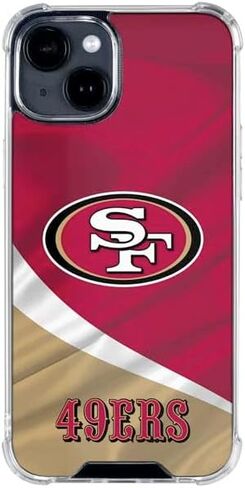 Skinit Clear Phone Case متوافق مع iPhone 15 Plus - تصميم NFL San Francisco 49ers المرخص رسميًا in Saudi Arabia