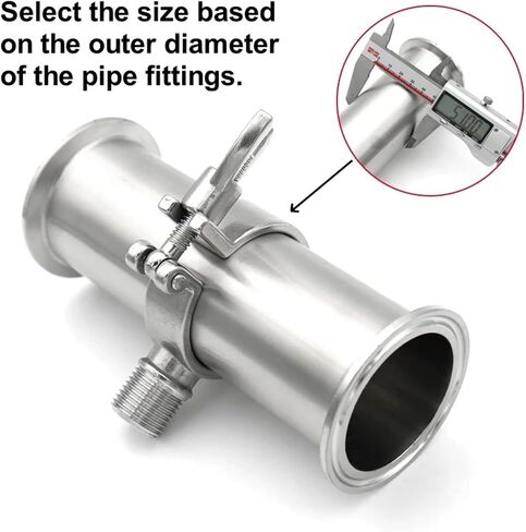 1PC 1/2" BSPT Male Thread Pipe Holder Clamp Clips Support Tube Hanger Bracket 304 Stainless Steel OD19 25 38 51 63 76 102mm(Pipe OD 51mm) in Saudi Arabia
