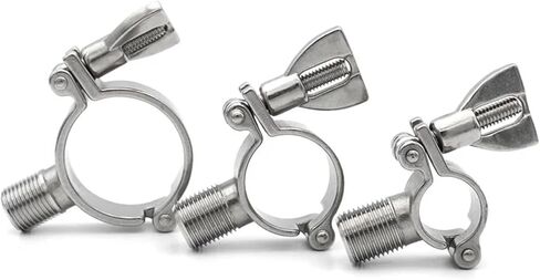 1PC 1/2" BSPT Male Thread Pipe Holder Clamp Clips Support Tube Hanger Bracket 304 Stainless Steel OD19 25 38 51 63 76 102mm(Pipe OD 51mm) in Saudi Arabia