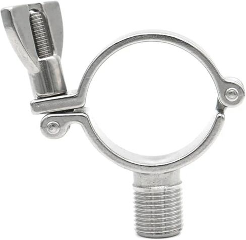 1PC 1/2" BSPT Male Thread Pipe Holder Clamp Clips Support Tube Hanger Bracket 304 Stainless Steel OD19 25 38 51 63 76 102mm(Pipe OD 51mm) in Saudi Arabia