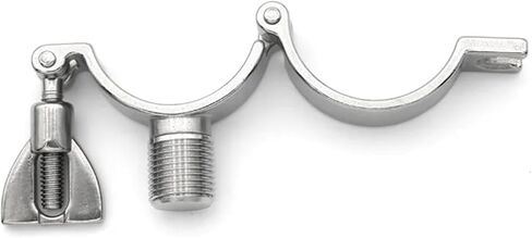 1PC 1/2" BSPT Male Thread Pipe Holder Clamp Clips Support Tube Hanger Bracket 304 Stainless Steel OD19 25 38 51 63 76 102mm(Pipe OD 51mm) in Saudi Arabia