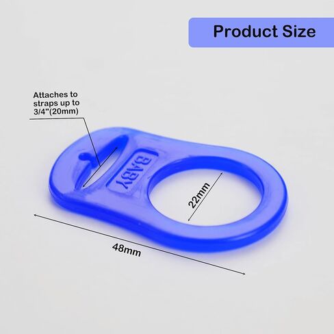 5 Pack Clean Pacifier Clip Silicone Adapter Holder Rings for Pacifier (Food Grade, Clear) in Saudi Arabia