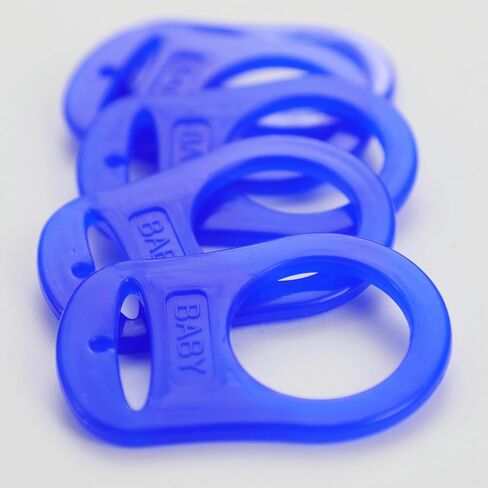 5 Pack Clean Pacifier Clip Silicone Adapter Holder Rings for Pacifier (Food Grade, Clear) in Saudi Arabia