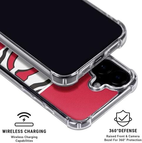 Skinit Clear Phone Case Compatible with iPhone 16 Plus - Officially Licensed NFL Kansas City Chiefs Design in Saudi Arabia