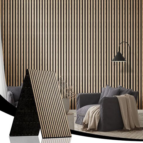 ألواح الجدار الخشبية الصوتية مطوية 1 حزمة - 94.4 "× 23.6" × 0.7 "، تطوي إلى 2x 47.2" × 23.6 " in Kuwait