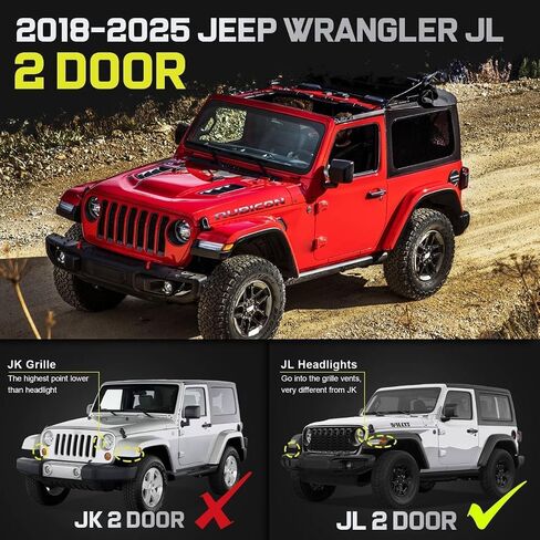 BINARY STAR Running Boards Compatible with Vehicle 2007-2018 Jeep Wrangler JK 2 Door, 6 Inch Two-Stair Side Steps Made with Carbon Steel, Wrangler JK Side Steps Truck Step Bars Nerf Bars in Kuwait