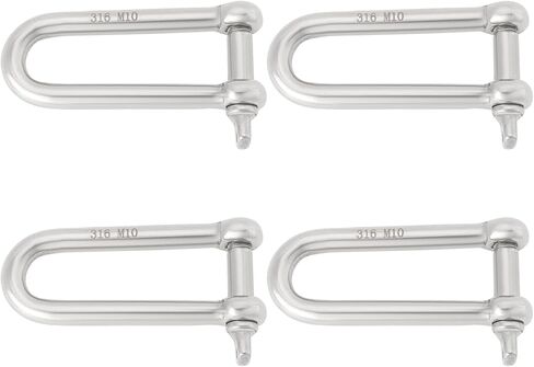 The Lord of the Tools 4pcs 8mm D-Shackle 316 Stainless Steel Frant Shackle مع Eye Bol for Sports Garden Garden Mandscyping في الهواء الطلق والتخييم in Saudi Arabia